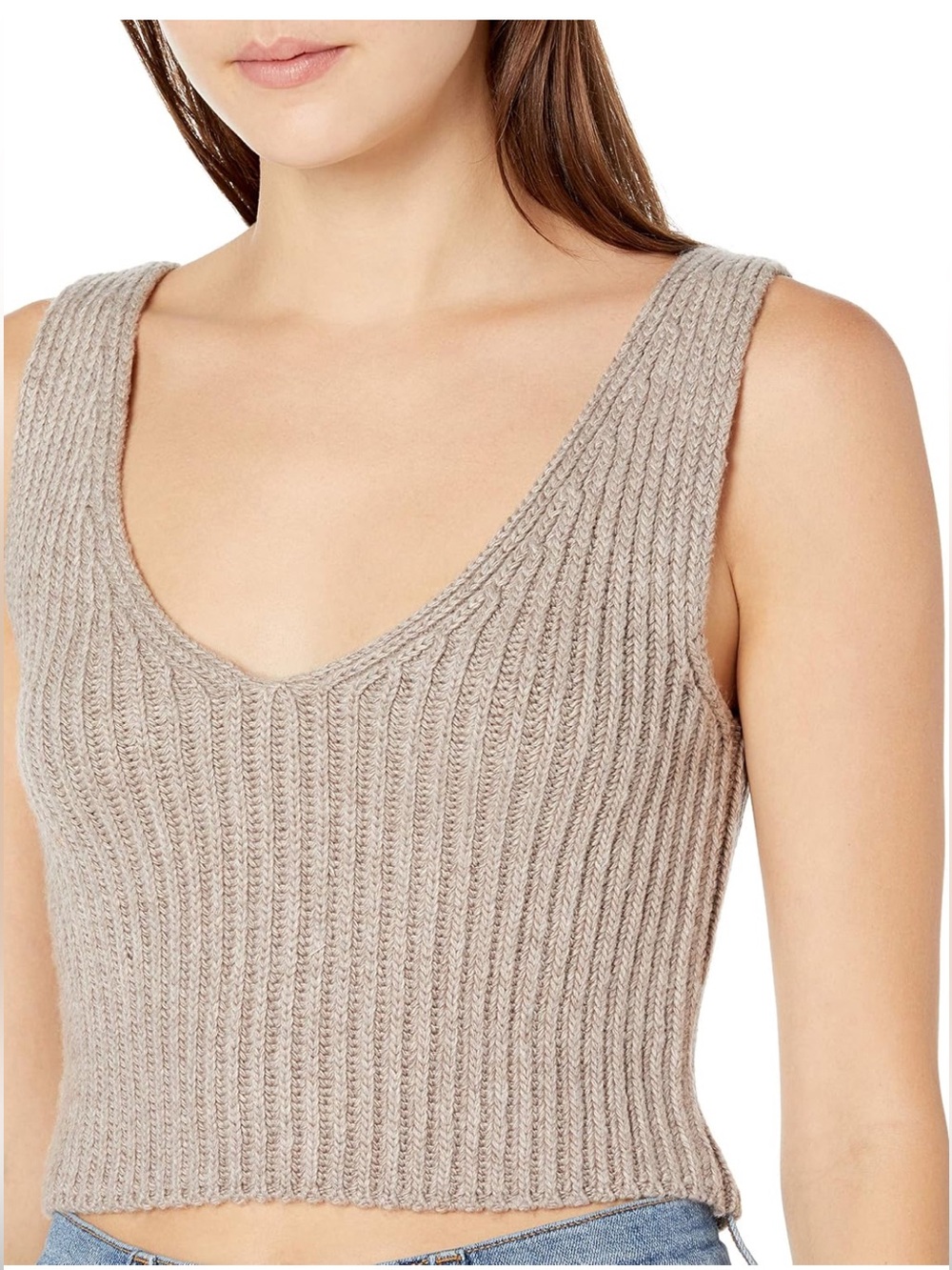 THE DROP Ribbed Cropped Sweater Tank / Camisole. Never worn